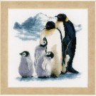 borduurpakket pinguin familie op het ijs