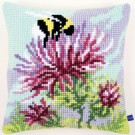 kruissteekkussen distel met hommel