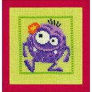 borduurpakket monsters, paars monster