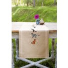 kruissteekloper spelende poezen, beige