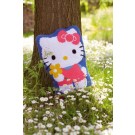 kruissteekkussen hello kitty, kitty met bloem (incl. kussenrug)