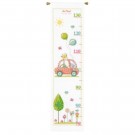 borduurpakket giraffe en beer, groeimeter/meetlat arthur