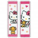 borduurpakket boekenlegger (2 st.), hello kitty, met puppy