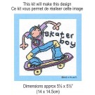 borduurpakket bonk op de deur, skateboard