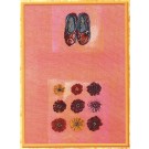 borduurpakket ballerinaschoentjes met zinnia's