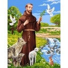 stramien + garenpakket, st. francis of assisi