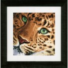 borduurpakket luipaard close-up