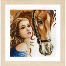 borduurpakket vrouw met paard