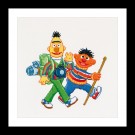 borduurpakket sesamstraat, bert en ernie op reis