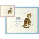 borduurpakket franciens katten, geb. erik/sophie (incl. blauw/rose garen)